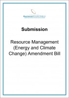 Submission Resource Management Energy and Climate Change Amendment Bill cover