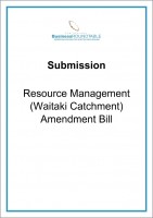 Submission Resource Management Waitaki Catchment Amendment Bill