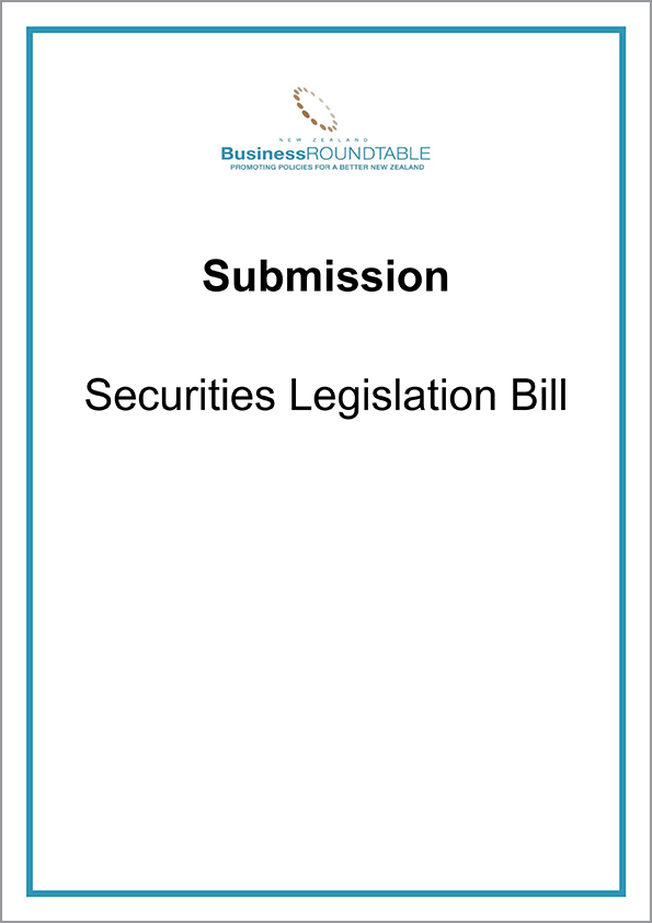 Submission Securities Legislation Bill