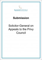 Submission Solicitor General on appeals to the Privy Council