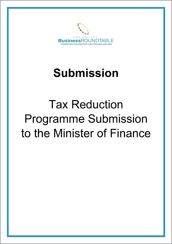 Submission Tax Reduction Programme Minister of Finance