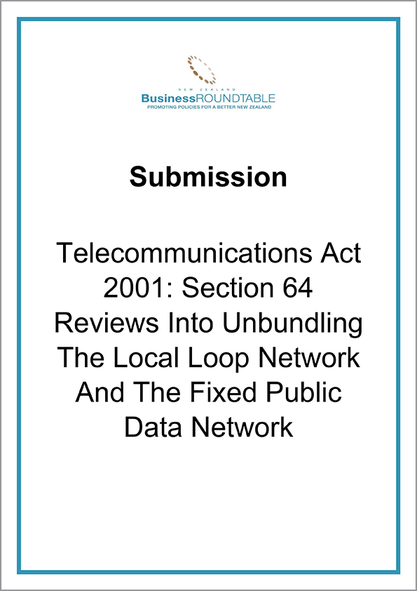 Submission Telecommunications Act 2001 Section 64 Reviews Into Unbundling The Local Loop Network and The Fixed Public Data Network