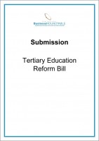 Submission Tertiary Education Reform Bill