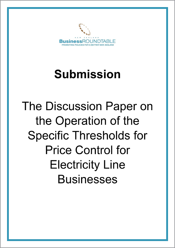 Submission The Discussion Paper on the Operation of Specific Thresholds for Price Control for Electricity