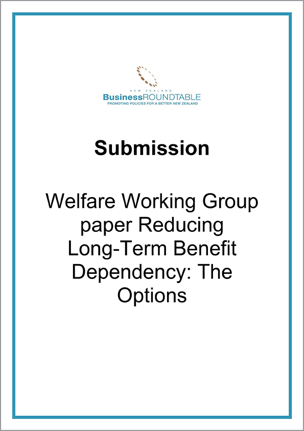 Submission Welfare Working Group Long Term Benefit Dependency The Options cover