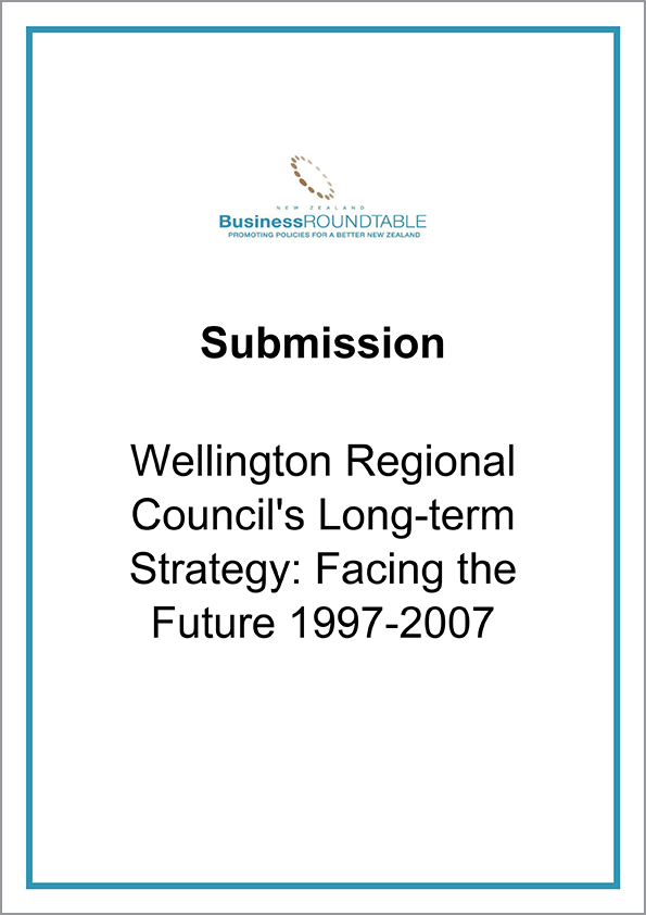 Submission Wellington Regional Councils Longterm strategy Facing the Future 1997 2007