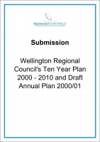 Submission Wellington Regional Councils Ten Year Plan 2000 10 and Draft Annual Plan 2000 01