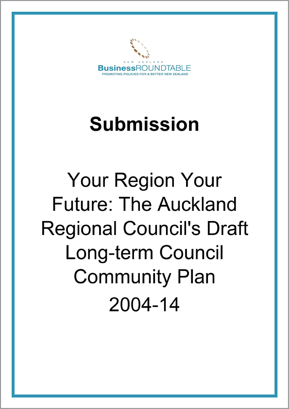 Submission Your Region Your Future The Auckland Regional Councils Draft